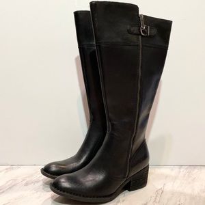 Born Shoes New Born Fannar Wide Calf Leather Knee High Boot